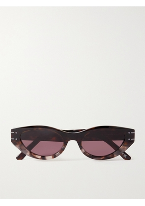 DIOR Eyewear - Diorsignature B5i Oval-frame Tortoiseshell Acetate Sunglasses - Brown - One size