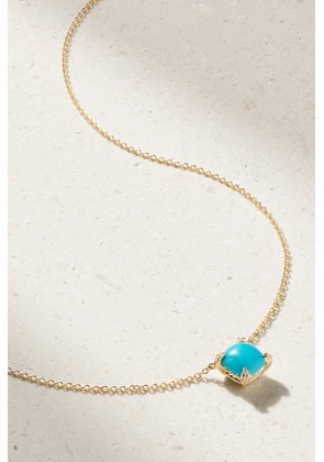 David Yurman - Petite Châtelaine 18-karat Gold, Turquoise And Diamond Necklace - One size