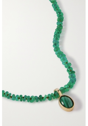 Andrea Fohrman - 14-karat Gold, Opal And Malachite Necklace - One size