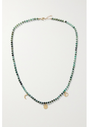 Andrea Fohrman - 14-karat Gold, Emerald And Diamond Necklace - One size