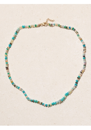 Andrea Fohrman - Blue Rainbow 14-karat Gold Opal And Silk Necklace - One size