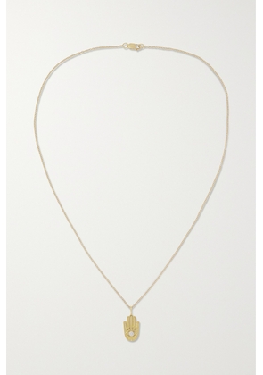 Brent Neale - Mini Hamsa 18-karat Gold Diamond Necklace - One size