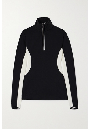 Moncler Grenoble - Two-tone Stretch-jersey Base Layer - Black - xx small,x small,small,medium,large,x large,xx large