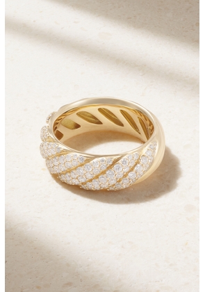 David Yurman - Sculpted Cable Band 18-karat Gold Diamond Ring - 6,7