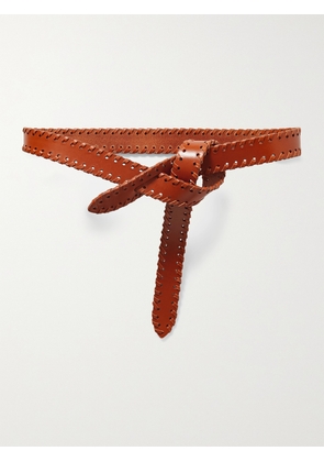 Isabel Marant - Lecce Whipstitched Leather Belt - Brown - S,M,L