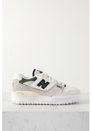 New Balance - 550 Suede-trimmed Leather And Mesh Sneakers - White - US5,US5.5,US6,US6.5,US7,US7.5,US8,US8.5,US9,US9.5,US10,US10.5,US11