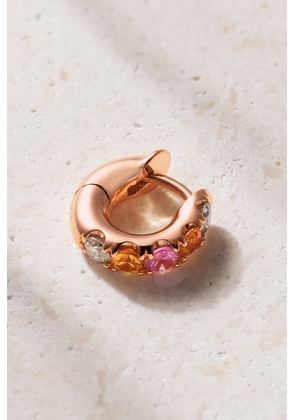 Spinelli Kilcollin - Mini Macro 18-karat Rose Gold, Sapphire And Diamond Hoop Earrings - One size