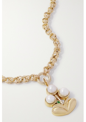Mason and Books - Bouquet 14-karat Gold Multi-stone Necklace - One size