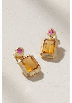 Gemella - Stella 18-karat Gold Multi-stone Earrings - One size