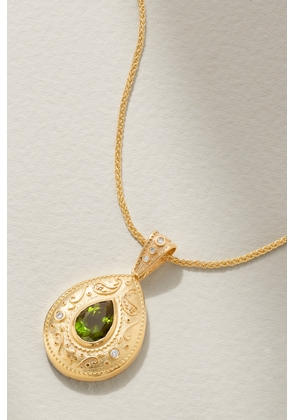 Marlo Laz - Southwestern 14-karat Gold, Peridot And Diamond Necklace - One size
