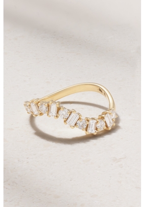 Ileana Makri - Wave 18-karat White Gold Diamond Ring - 6,7