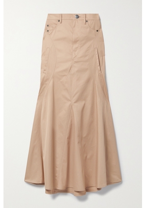 Burberry - Cotton-twill Maxi Skirt - Brown - UK 6,UK 8,UK 10,UK 12