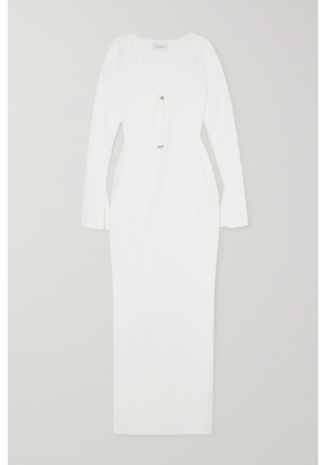 16ARLINGTON - Solaria Stretch-crepe Maxi Dress - White - UK 4,UK 6,UK 8,UK 10,UK 12,UK 14,UK 16