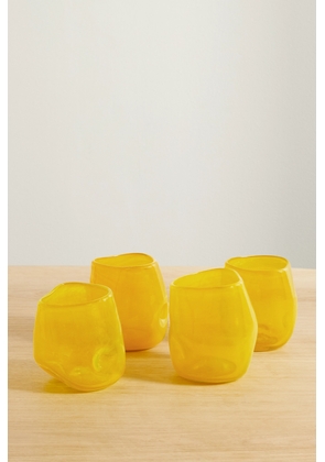Completedworks - Set Of Four Recycled-glass Tumblers - Yellow - One size