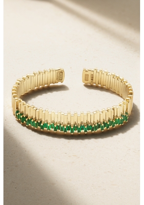 Suzanne Kalan - 18-karat Gold Emerald Bangle - One size