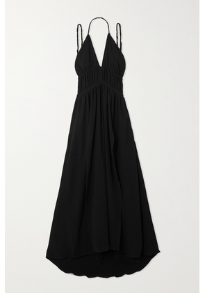 Caravana - + Net Sustain Tupaq Open-back Cotton Halterneck Maxi Dress - Black - One size