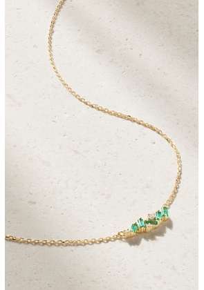 Suzanne Kalan - 18-karat Gold, Emerald And Diamond Necklace - One size