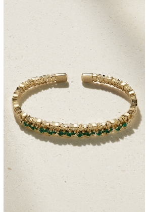 Suzanne Kalan - 18-karat Gold Emerald Cuff - One size