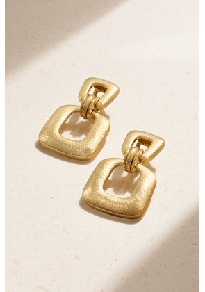 DAVID WEBB - Retro Hoop 18-karat Gold Clip Earrings - One size