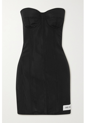 Dolce & Gabbana - Strapless Stretch Silk-blend Twill Mini Dress - Black - IT36,IT38,IT40,IT42,IT44,IT46,IT48,IT50