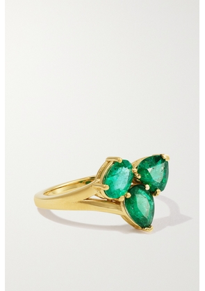 SHAY - Small Ombré 18-karat Gold Emerald Ring - 7,8