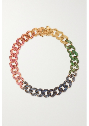 SHAY - Rainbow 18-karat Gold, Sapphire And Diamond Bracelet - One size