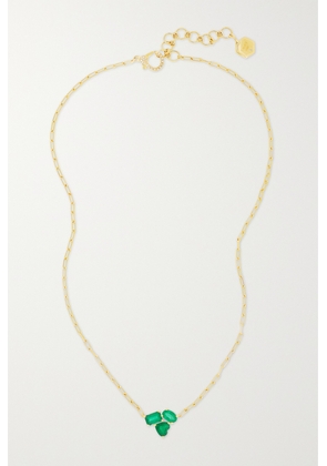 SHAY - Triple Gem 18-karat Gold, Emerald And Diamond Necklace - One size