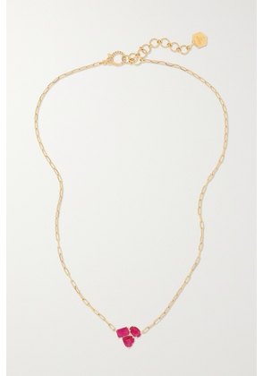 SHAY - 18-karat Rose Gold Ruby Necklace - One size