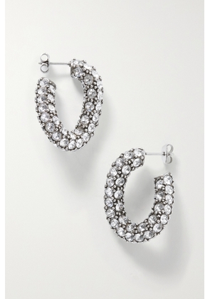 Isabel Marant - Silver-tone Crystal Hoop Earrings - One size
