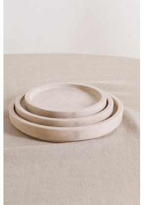 Brunello Cucinelli - Set Of Three Stone Plates - Neutrals - One size