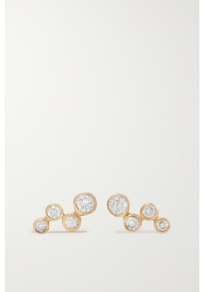Mateo - Wave 14-karat Gold Diamond Earrings - One size