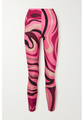 PUCCI - Printed Stretch Leggings - Pink - x small,small,medium,large,x large