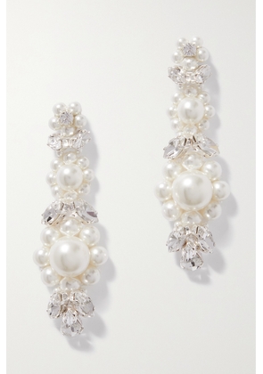 Simone Rocha - Silver-tone, Faux Pearl And Crystal Earrings - White - One size