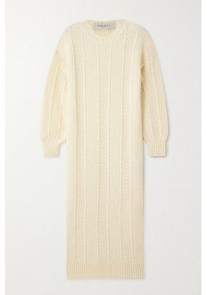 Golden Goose - Embroidered Knitted Wool Maxi Dress - Cream - xx small,x small,small,medium,large