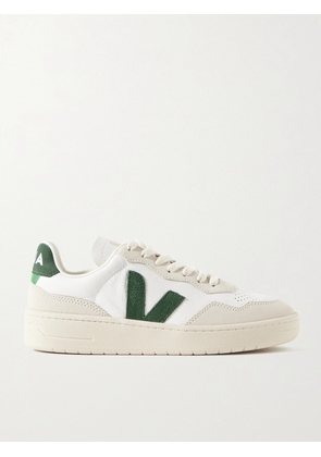 Veja - V-90 Leather And Suede Sneakers - White - IT35,IT36,IT37,IT38,IT39,IT40,IT41