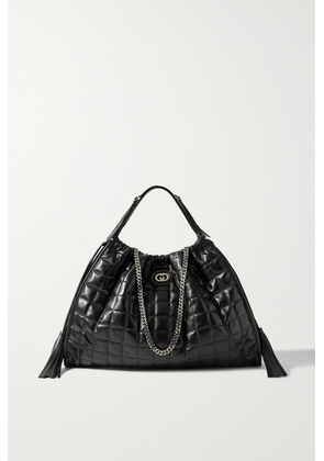 Gucci - Deco Embellished Quilted Leather Tote - Black - One size