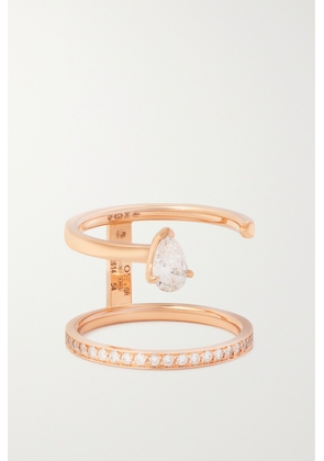 Repossi - Serti Sur Vide 18-karat Rose Gold Diamond Ring - 52,53,54