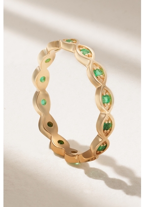 Sydney Evan - Marquis Eternity 14-karat Gold Emerald Ring - 5,6,7