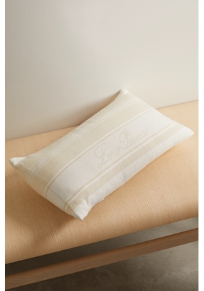 Loro Piana - Portofino Cotton-jacquard Beach Pillow - Neutrals - One size