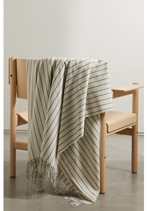 Loro Piana - Fringed Striped Cashmere Blanket - Off-white - One size