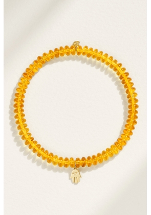 Sydney Evan - Pure Hamsa 14-karat Gold Amber Bracelet - One size