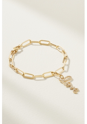Sydney Evan - Medium Love 14-karat Gold Diamond Bracelet - One size