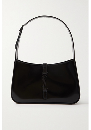 SAINT LAURENT - Le 5 À 7 Glossed-leather Shoulder Bag - Black - One size