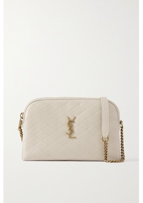 SAINT LAURENT - Gaby Quilted Leather Shoulder Bag - Cream - One size