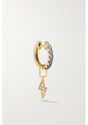 Robinson Pelham - Bolt Earwish 14-karat Gold, Sapphire And Diamond Single Hoop Earring - One size