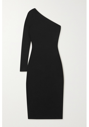 Victoria Beckham - One-shoulder Stretch-knit Midi Dress - Black - 4,6,8,10,12,14