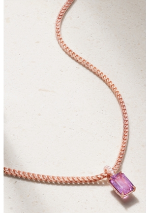 Anita Ko - 18-karat Rose Gold, Sapphire And Diamond Necklace - One size