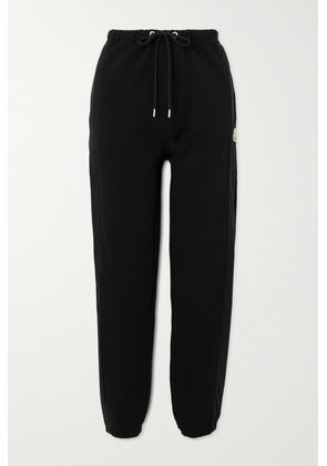 Moncler - Shell-trimmed Cotton-jersey Track Pants - Black - xx small,x small,small,medium,large,x large,xx large