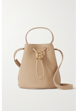 Burberry - Textured-leather Bucket Bag - Neutrals - One size
