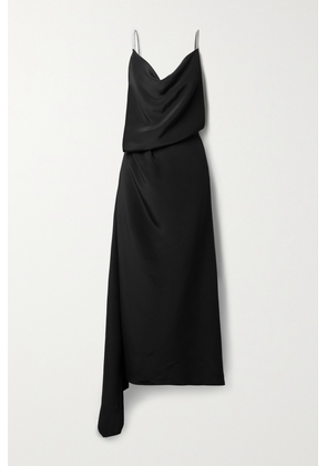 Gucci - Open-back Asymmetric Silk Crepe De Chine Maxi Dress - Black - IT36,IT40,IT44